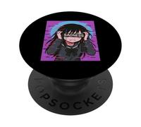 Sad Anime Girl Sadness Vaporwave Japanese Streetwear Anime PopSockets Adhesive PopGrip