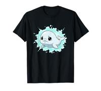 Sad Baby Beluga Whale Cute Kawaii Ocean Cartoon T-Shirt