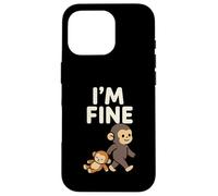 Sad Baby Monkey Meme with an Orange Toy I'm Fine Case for iPhone 16 Pro