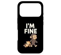 Sad Baby Monkey Meme with an Orange Toy I'm Fine Case for iPhone 17 Pro