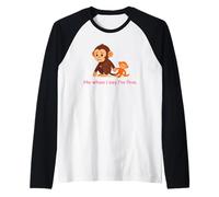 Sad Baby Monkey Punch Me When I Say I'm Fine Raglan Baseball Tee