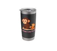 Sad Baby Monkey Punch Me When I Say I'm Fine Stainless Steel Insulated Tumbler
