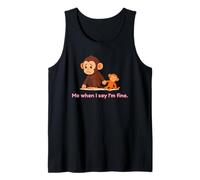Sad Baby Monkey Punch Me When I Say I'm Fine Tank Top