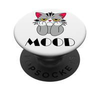 Sad - Bored - Tired - Mood - Vibes - Cat PopSockets Adhesive PopGrip