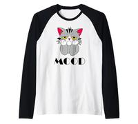 Sad - Bored - Tired - Mood - Vibes - Cat Raglan Baseball Tee