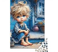 Sad Child Sitting1000 Pieces Premium Cardboard Sad Boy Jigsaw Puzzle Multi Pack Adults Kids Party Game Creative Relaxation 70x50cm/1000pcs