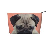 Sad Dog Corduroy Makeup Bag with Stylish and Durable Zipper Design