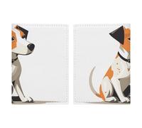 Sad Dog Passport Holder Cover PU Leather Waterproof Passport Case Travel Wallet with Credit Card Slots for Women Men, style, 20.3x13.8cm