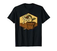 Sad Flower in Broken Pot Grunge Aesthetic Retro Vibes T-Shirt
