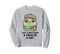 Sad Frog Meme Crying Kawaii Frogs Aesthetic Sweatshirt
