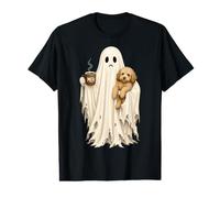 Sad Ghost Coffee Golden Doodle Dog Halloween Costume Cavapoo Value Graphic T-Shirt