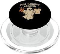 Sad Ghost Just Hanging Around Clothesline Pun PopSockets PopGrip for MagSafe