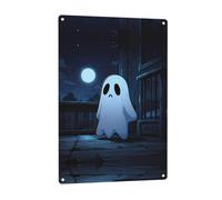 Sad Ghost patterned signage, aluminum decorative signage, suitable for living rooms, bedrooms, porches, and patios.