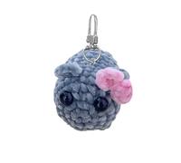 Sad Hamster Hooked Doll With Violin Music And Keychain, Knitted Hamster With Bow, Cute Mini Hamsters Hanging Ornaments Suitable for Home Party or Birthday Gifts (1PC)