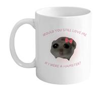 Sad Hamster Mug, Humorous Ceramic Drinks Mug, 11 oz Pet Bulk | Novelty Sad Hamster Artwork, Funny Gift Coffee Mug Idea for Morning Drinks Setup, Gift Shop Rack