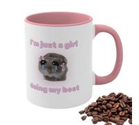 Sad Hamster Mug, I'm Literally Just A Girl Ceramic Mug, Sad Hamster Coffee Mug, Funny Mug for Laughter-Filled Mornings, Sad Hamster Design Unique Funny Mug That Makes Everyone Laugh