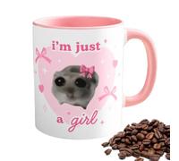 Sad Hamster Mug, I'm Literally Just A Girl Ceramic Mug, Sad Hamster Coffee Mug, Funny Mug for Laughter-Filled Mornings, Sad Hamster Design Unique Funny Mug That Makes Everyone Laugh
