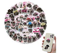 Sad Hamster Sticker, Hamster Meme Sticker - Sad Cute Meme Stickers - Girly Aesthetic Sticker, 56X for Skateboard, Laptop, Bottle