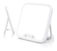 SAD Lamp 10,000 Lux UV-Free, Foldable Light Therapy Lamp with 4 Timers & Memory Function, Portable Daylight Lamp for Home/Office, Jet Lag & Winter Blues Relief