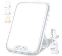 SAD Lamp, 10000 Lux Light Therapy Lamp, Sad Light Therapy Lamp with 4 Timer Setting, 3 Colors Mode, Memory Function, Stepless Brightness, Adjustable Angle 90° Stand Portable Light Box for a Happy Mood