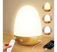 SAD Lamp, 10000Lux Light Therapy Lamp Helps Combat Seasonal Affective Disorder with Dimmable, 3 Color Temperature, 4 Timer, Sunlight Lamp with Remote for Office/Home/Sleep, Light Wood Grain