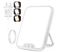 SAD Lamp, [3 Colors Temperature] 10000 Lux Light Therapy Lamp UV-Free for Depression, Sad Lights 4 Timer Stepless Brightness, Portable Light Therapy Box Boost Mood, Sleep, and Focus- Home/Office