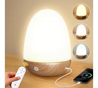 SAD Lamp, Sun Light Lamp Simulation of Daylight at 10000 lux, Full Spectrum Light with Remote, Dimmable, and 3 Color Temperature to Regulate Day/Night Rhythm, Walnut Wood Grain