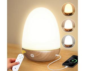 SAD Lamp, Sun Light Lamp Simulation of Daylight at 10000 lux, Full Spectrum Light with Remote, Dimmable, and 3 Color Temperature to Regulate Day/Night Rhythm, Walnut Wood Grain