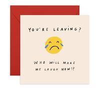 Sad Leaving Card - 'Leaving Who Will Make Me Laugh' - Gifts Colleagues, Partners, BFF, Besties, Office Mates,Work Mate, Bruv - Boring Now - Comes with Fun Stickers