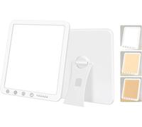 SAD Light, 15000Lux Light Therapy Lamp, UV-Free Natural Sunlight Lamp with 6 Timer Settings 3 Color Temperature & 5 Brightness Levels, Touch Control & 180° Stand, 12W Daylight Lamp with Memory Functio