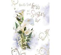 Sad Loss Of Your Sister Carla Lilley Design Sympathy Condolence Bereavement Card