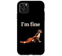 Sad Monkey Punch Meme With an Orange Toy I'm Fine Case for iPhone 11 Pro Max