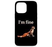 Sad Monkey Punch Meme With an Orange Toy I'm Fine Case for iPhone 13 Pro Max