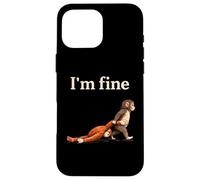 Sad Monkey Punch Meme With an Orange Toy I'm Fine Case for iPhone 16 Pro Max