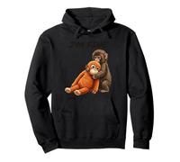 Sad Monkey Punch Meme With an Orange Toy I'm Fine Pullover Hoodie