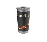 Sad Monkey Punch Meme with an Orange Toy I'm Fine Stainless Steel Insulated Tumbler