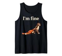 Sad Monkey Punch Meme with an Orange Toy I'm Fine Tank Top