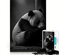 Sad Panda Is Waiting Jigsaw Puzzles 1000 Pieces for Adults Memory Gain Anxiety Relief Design Assembly Artistic Gift (38x52cm)