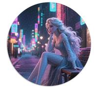 Sad Princess 1000 Pieces for Kids, Round Jigsaw Puzzles, Unique Challenging Stress Reliver Family Educational Games 1000pcs (67.5x67.5cm)