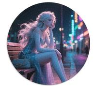 Sad Princess 1000 Pieces Round Puzzles Creative Jigsaw Impossible Hard Difficult Challenging for Adults And Kids Unique Challenge Game 1000pcs (67.5x67.5cm)