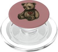 Sad Teddy Bear Broken Heart Design for Soft Grunge Sadcore PopSockets PopGrip for MagSafe