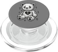 Sad Teddy Bear Broken Heart Design for Soft Grunge Sadcore PopSockets PopGrip for MagSafe