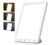 SAD Therapy Lamp, 10,000 Lux UV-Free Light for Seasonal Affective Disorder - 5 Brightness & 3 Color Modes with Timer for Home and Office