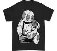 Sad Voodoo Doll Evil Spirits Dark Magic Halloween Mens T-Shirt 100% Cotton Black S