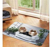 Sad Walrus Pet Feeding Mat Dog Cat Eating Food Absorbent Leather Tablecloth for and Water Bowl Waterproof No Stains Quick Dry Non-Slip 17.72 * 11.8IN