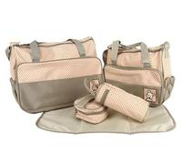 SADAN Multi-Function Mummy Baby Diaper Bag - Nappy Changing Tote Shoulder Handbag Messenger Bag With Bottle Bag, Changing Mat, and Zipper (Green)