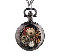 SADBE Pocket Watch,Vintage Bronze Pocket Watch Steam Punk Pocket Watch Necklace Clock Creative Gift