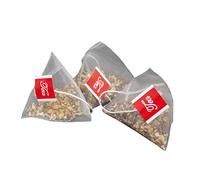 Saddgo 100PCS Pyramid Tea Bag Filter Nylon Tea Bag Single String Label Transparent Empty Tea Bag Tea Bag Bin