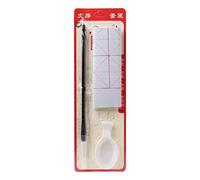 Saddgo 3pcs/set Reusable Water Writing Cloth Brush Gridded Fabric Mat Chinese Calligraphy Paper Practice