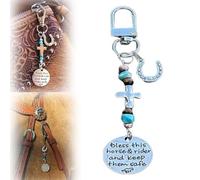 Saddle and Bridle Charm Clip, Leather Saddle Strings with Clip, Saddle and Bridle Keychain, Keep Horse & Rider Relax Bridle Charm, for Horse Rider Lover Gifts ( Size : B )